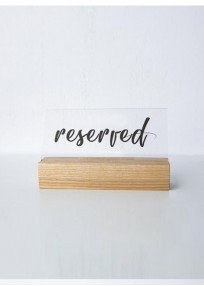 Reserved на оргстекле и деревянной подставке (арт.Stz13)